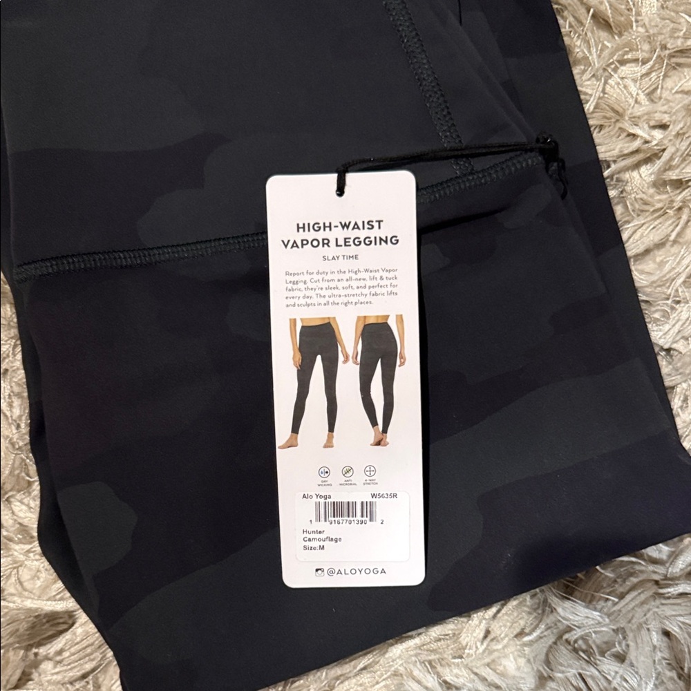 ALO Yoga Black Camo High-Waist Legging